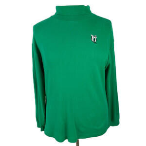 Acme Clothing Looney Tunes Pepe Le Pew Womens Green Turtleneck Blouse Large